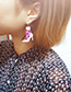 Fashion Pink Shoes Shape Decorated Earrings