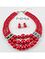 Fashion White Pure Color Decorated Jewelry Set