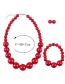 Elegant Gray Full Pearls Design Pure Color Jewelry Sets