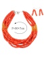 Elegant Red Beads Decorated Pure Color Jewelry Sets