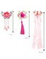 Lovely Red Tassel&flowers Decorated Child Hair Clip