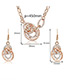 Fashion Gold Color Hollow Out Round Shape Design Jewelry Sets