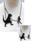 Fashion Black Dinosaur Shape Decorated Necklace