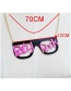 Fashion Pink+black Letter Shape Decorated Necklace