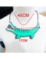 Fashion Green Crocodile Shape Decorated Necklace