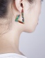 Fashion Blue Triangle Shape Design Earrings