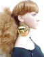 Fashion Gold Color Pure Color Design Round Shape Earrings