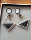 Fashion Black Triangle Shape Design Pure Color Earrings