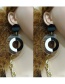 Fashion Black Round Shape Design Hollow Out Earrings