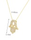 Fashion Gold Color Plum Shape Decorated Necklace