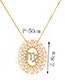 Fashion Gold Color Gemini Shape Decorated Necklace