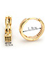 Fashion Gold Color+black Diamond Decorated Earrings