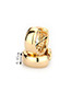 Fashion Gold Color Diamond Decorated Earrings