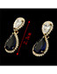 Fashion Silver Color+blue Water Drop Shape Decorated Earrings