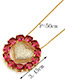 Fashion Red+gold Color Heart Shape Decorated Necklace