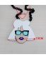Fashion Multi-color Girl Shape Decorated Necklace