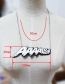 Fashion White Letter Shape Decorated Necklace