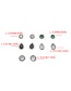 Fashion Silver Color Waterdrop Shape Decorated Earrings(5 Pcs)