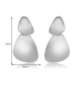 Elegant Silver Color Geometric Shape Design Pure Color Earrings
