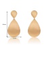 Elegant Gold Color Waterdrop Shape Design Pure Color Earrings