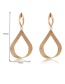 Elegant Gold Color Hollow Out Design Pure Color Earrings