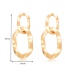 Elegant Gold Color Irregular Shape Design Hollow Out Earrings