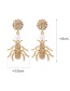 Fashion Gold Color Spider Shape Decorated Earrings