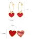 Fashion Black Heart Shape Decorated Earrings