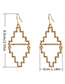 Fashion Gold Color Geometric Shape Decorated Earrings