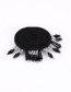 Fashion Black Tassel Decorated Round Shape Patch