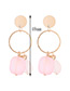 Sweet White Round Shape Decorated Earrings
