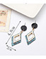 Fashion Khaki Rhombus Shape Decorated Earrings