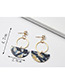 Fashion White Semicircle Shape Decorated Earrings