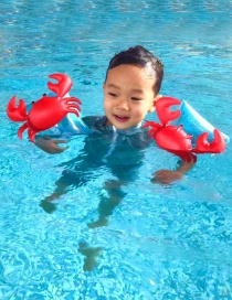 Fashion Red Crab Shape Decorated Children Swimming Arm Ring