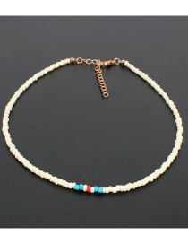 White Rice Beads Beaded Necklace