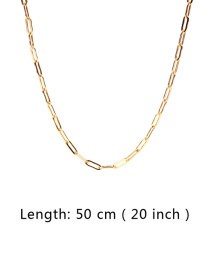 Fashion Gold 50cm Thick Chain Stainless Steel Hollow Necklace