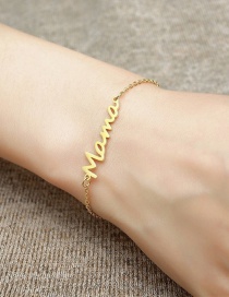 Fashion Bracelet-gold Stainless Steel Letter Hollow Necklace Ring Bracelet