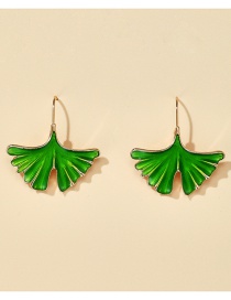 Fashion Green Ginkgo Leaf Alloy Earrings