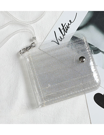 Fashion Transparent Color Transparent Halter Jelly Laser Card Holder