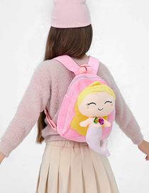 Fashion Light Pink Mermaid Doll Childrens School Bag