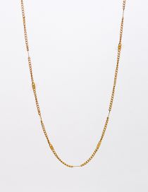 Fashion 4# Titanium Steel Geometric Chain Necklace