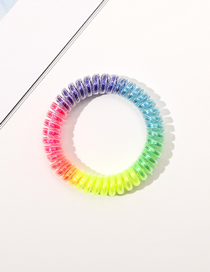 Fashion Rainbow Large Gradient Rainbow Phone Cord Hair Ring