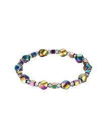 Fashion Colorful Alloy Geometric Stone Beaded Bracelet