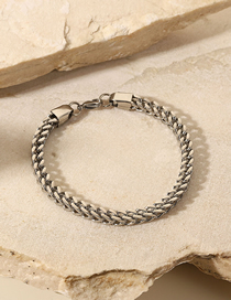 Fashion Silver Titanium Snake Chain Bracelet