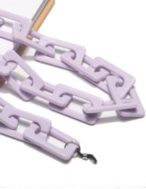 Fashion Purple Square Acrylic Glasses Chain