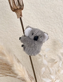 Fashion Grey Plush Three-dimensional Koala Hairpin