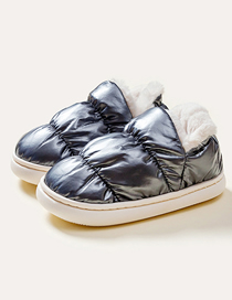 Fashion Dark Gray Children's Thick-soled Waterproof Down Cotton Shoes