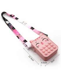 Fashion Pink Cat Face Shoulder Bag Silicone Unicorn Strawberry Avocado Cat Geometric Crossbody Bag