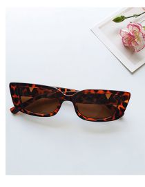 Fashion Leopard Print Pc Square Small Frame Sunglasses