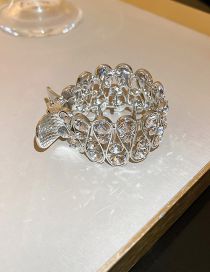 Fashion Grab Clip - Silver Alloy Diamond Irregular Grab Clip